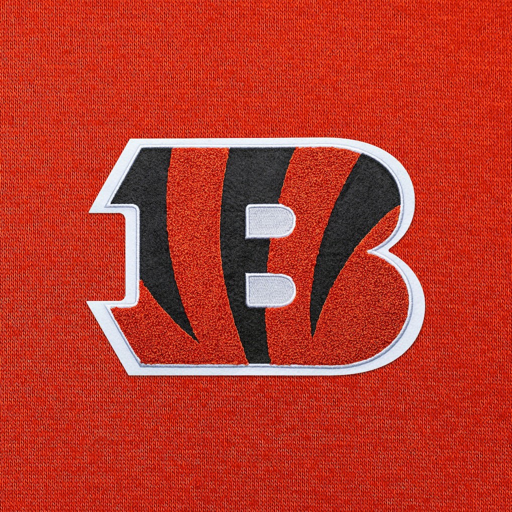 Cincinnati Bengals Antigua Victory Chenille Pullover Hoodie Orange