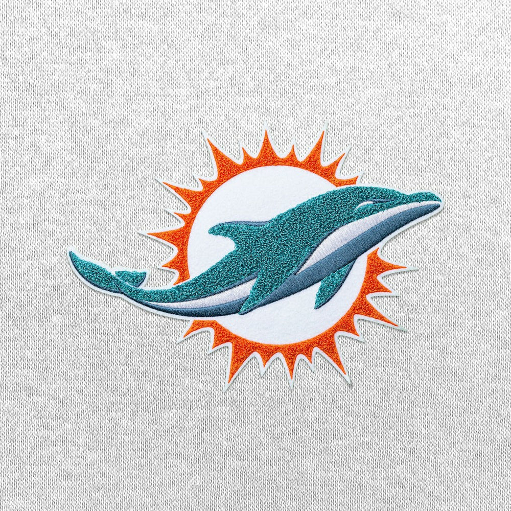 Miami Dolphins Antigua Victory Chenille Pullover Hoodie White