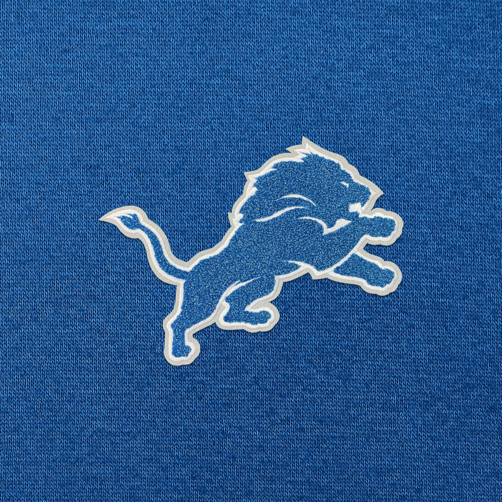 Detroit Lions Antigua Victory Chenille Pullover Hoodie Blue