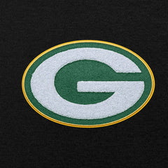 Green Bay Packers Antigua Victory Chenille Pullover Hoodie Black
