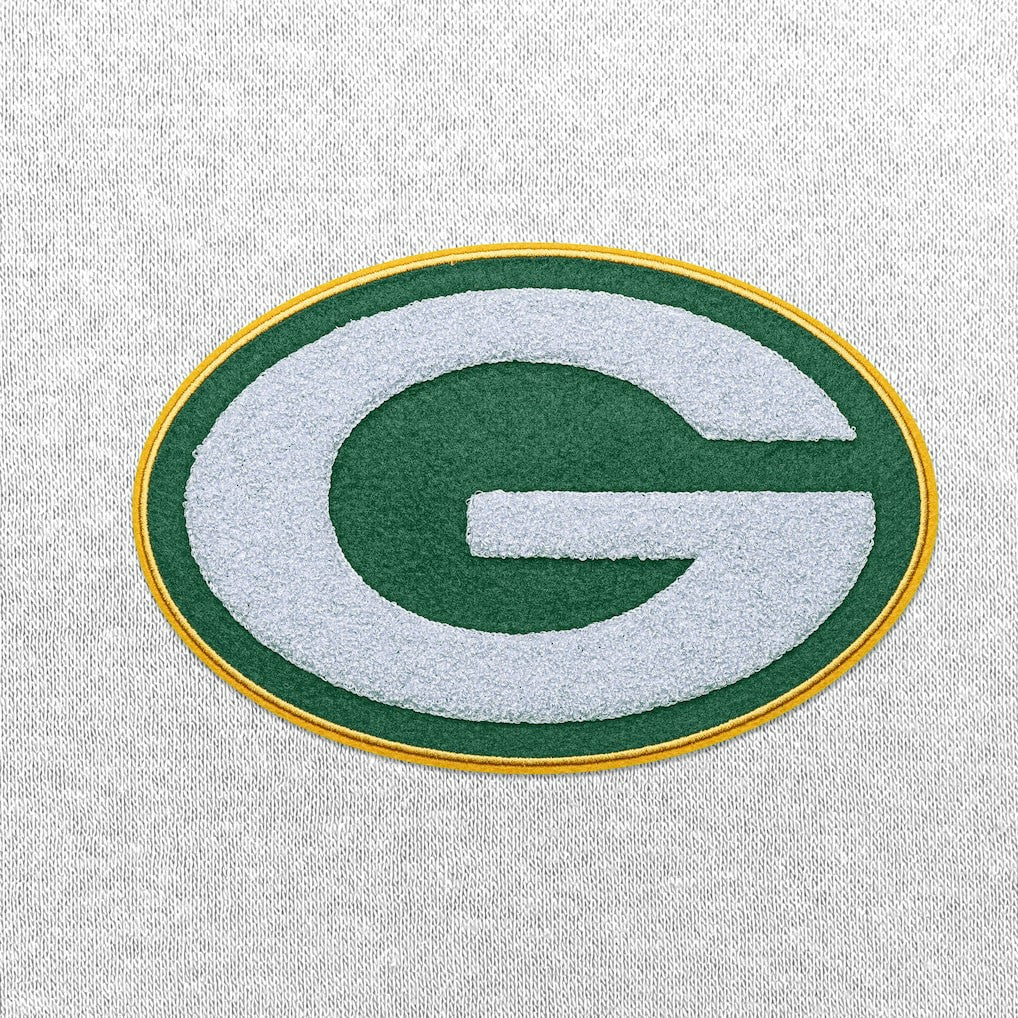 Green Bay Packers Antigua Victory Chenille Pullover Hoodie White