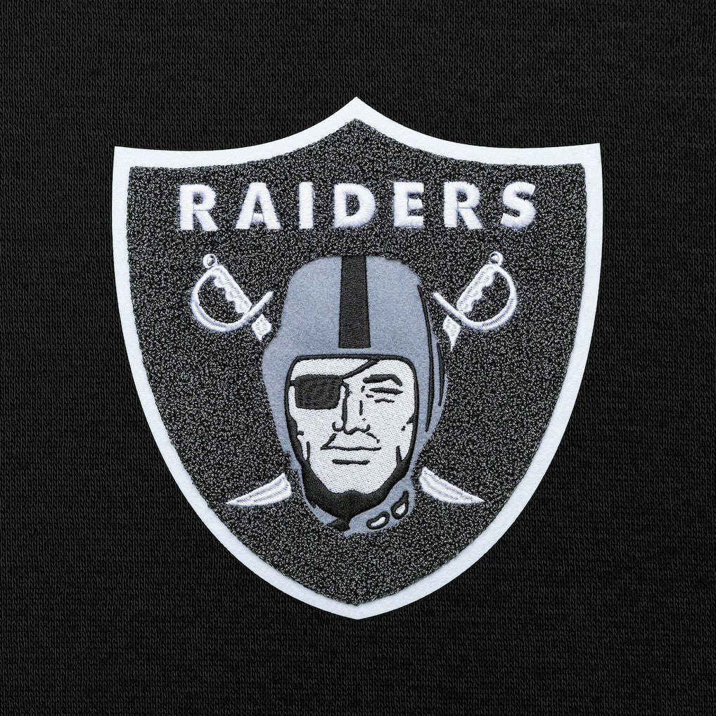 Las Vegas Raiders Antigua Victory Chenille Pullover Hoodie Black
