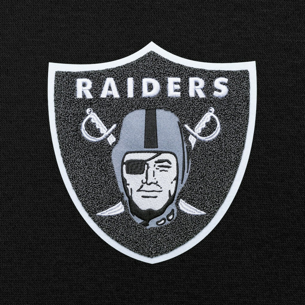 Las Vegas Raiders Antigua Victory Chenille Pullover Hoodie Black
