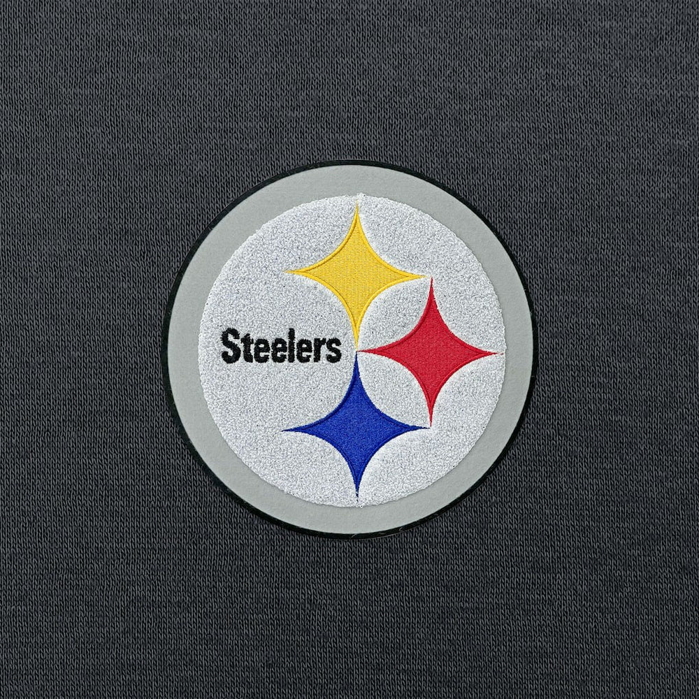 Pittsburgh Steelers Antigua Victory Chenille Pullover Hoodie Charcoal
