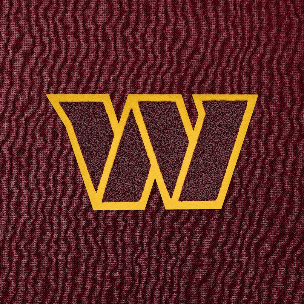 Washington Commanders Antigua Victory Chenille Pullover Hoodie Burgundy