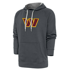 Washington Commanders Antigua Victory Chenille Pullover Hoodie Charcoal