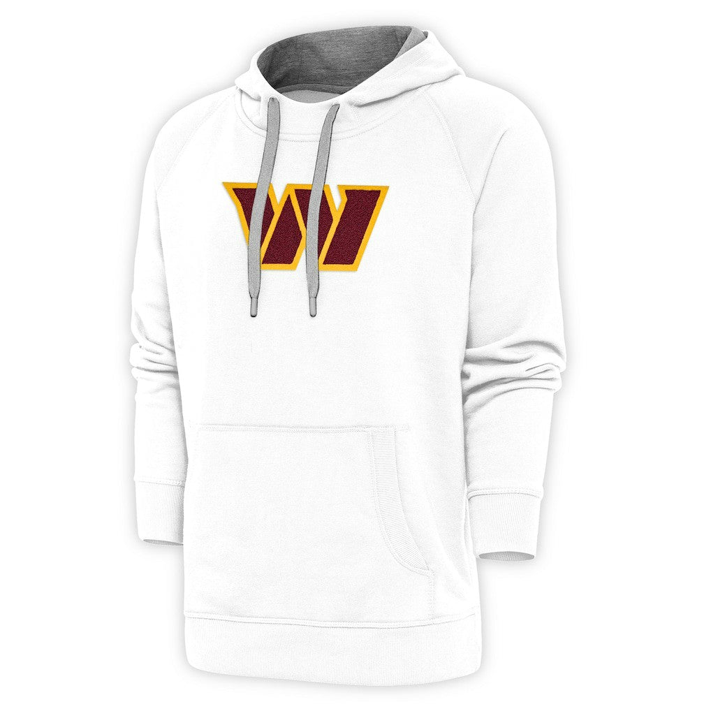 Washington Commanders Antigua Victory Chenille Pullover Hoodie White