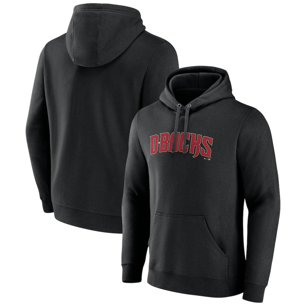 Arizona Diamondbacks Official Wordmark Pullover Hoodie - Black - MLB Discount