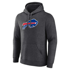 Buffalo Bills Primary Team Logo Fitted Pullover Hoodie Charcoal
