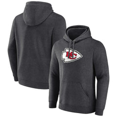 Kansas City Chiefs Primary Team Logo Fitted Pullover Hoodie Charcoal