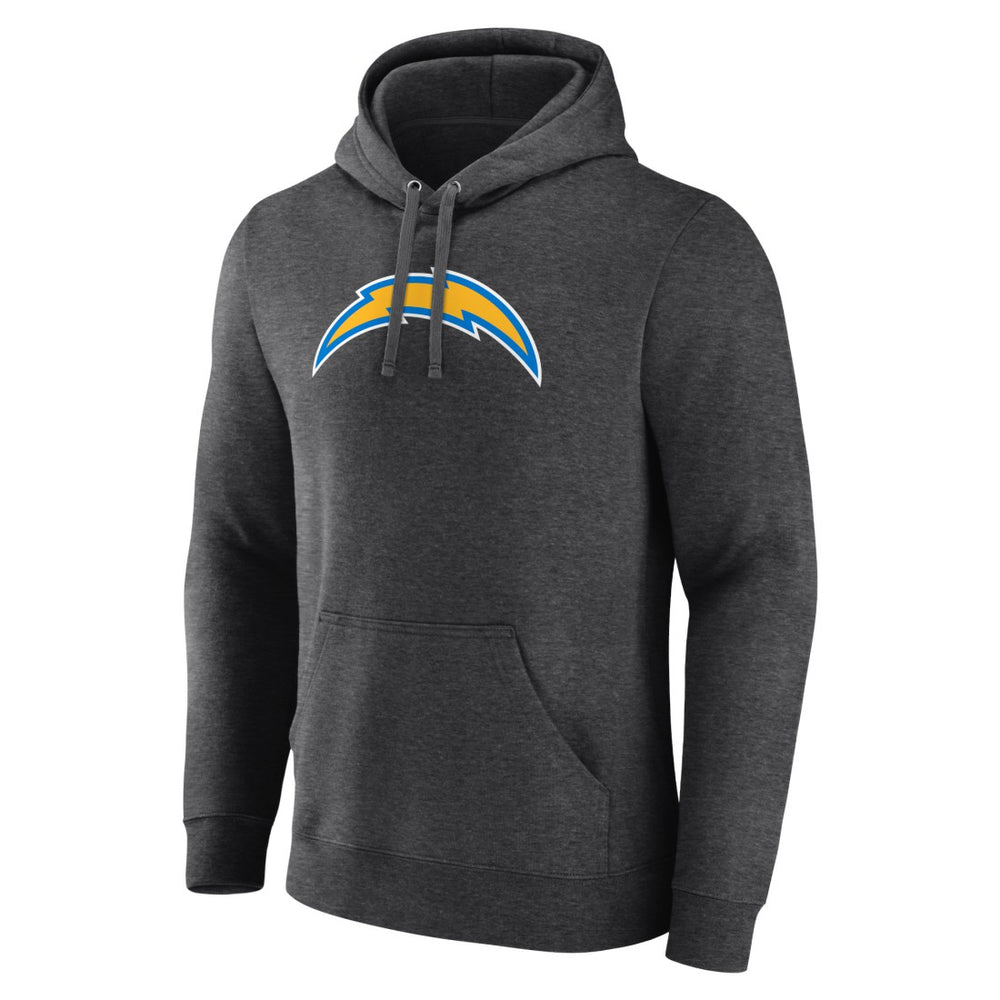 Los Angeles Chargers Primary Team Logo Fitted Pullover Hoodie Charcoal