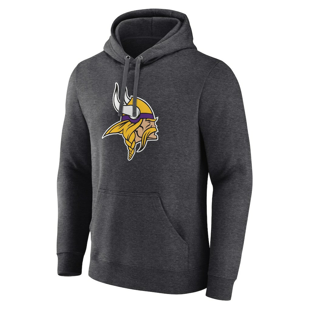 Minnesota Vikings Primary Team Logo Fitted Pullover Hoodie Charcoal