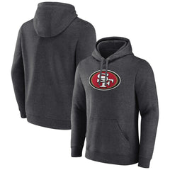 San Francisco 49ers Primary Team Logo Fitted Pullover Hoodie Charcoal
