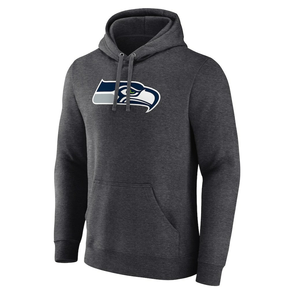 Seattle Seahawks Primary Team Logo Fitted Pullover Hoodie Charcoal