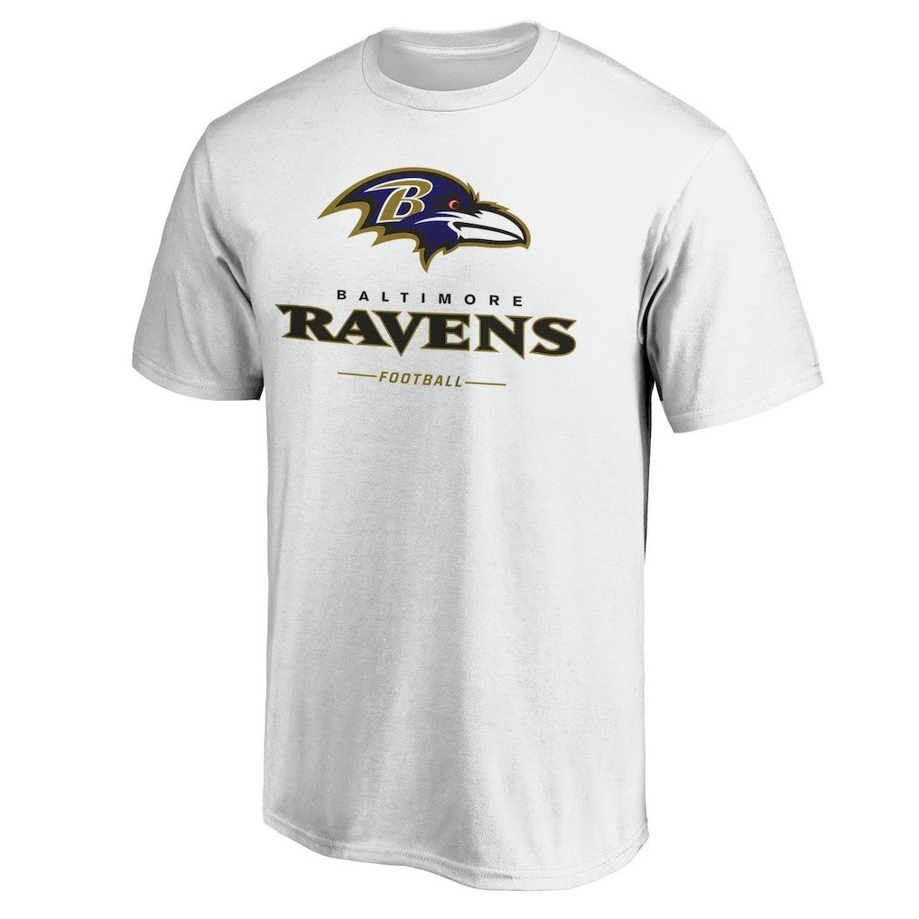 Baltimore Ravens Logo Team Lockup T-Shirt White