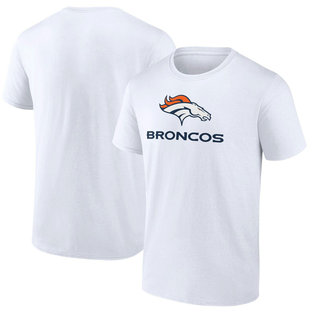 Denver Broncos Logo Team Lockup T-Shirt White