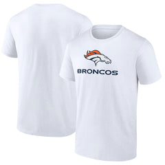 Denver Broncos Logo Team Lockup T-Shirt White