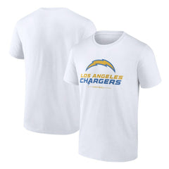 Los Angeles Chargers Logo Team Lockup T-Shirt White