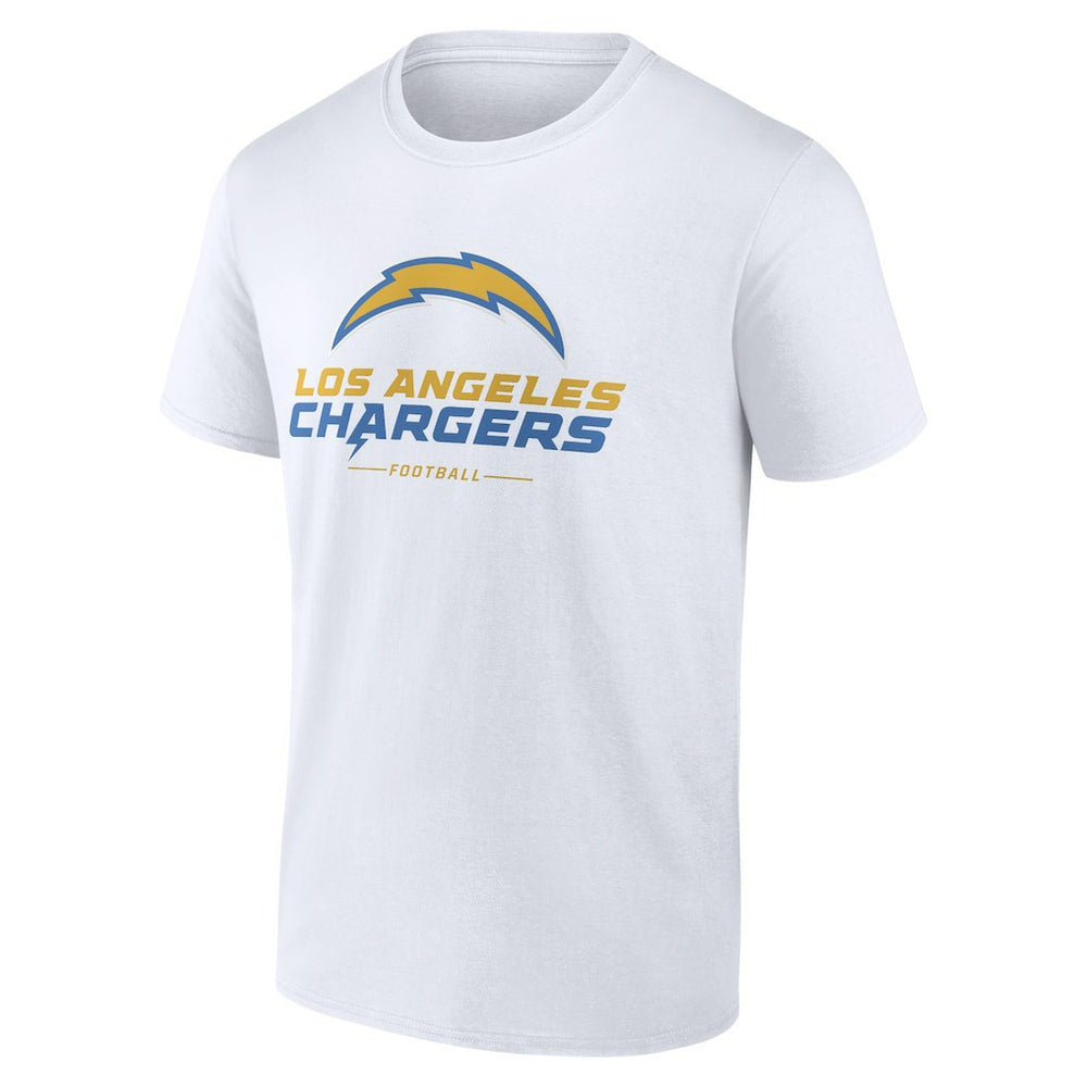 Los Angeles Chargers Logo Team Lockup T-Shirt White
