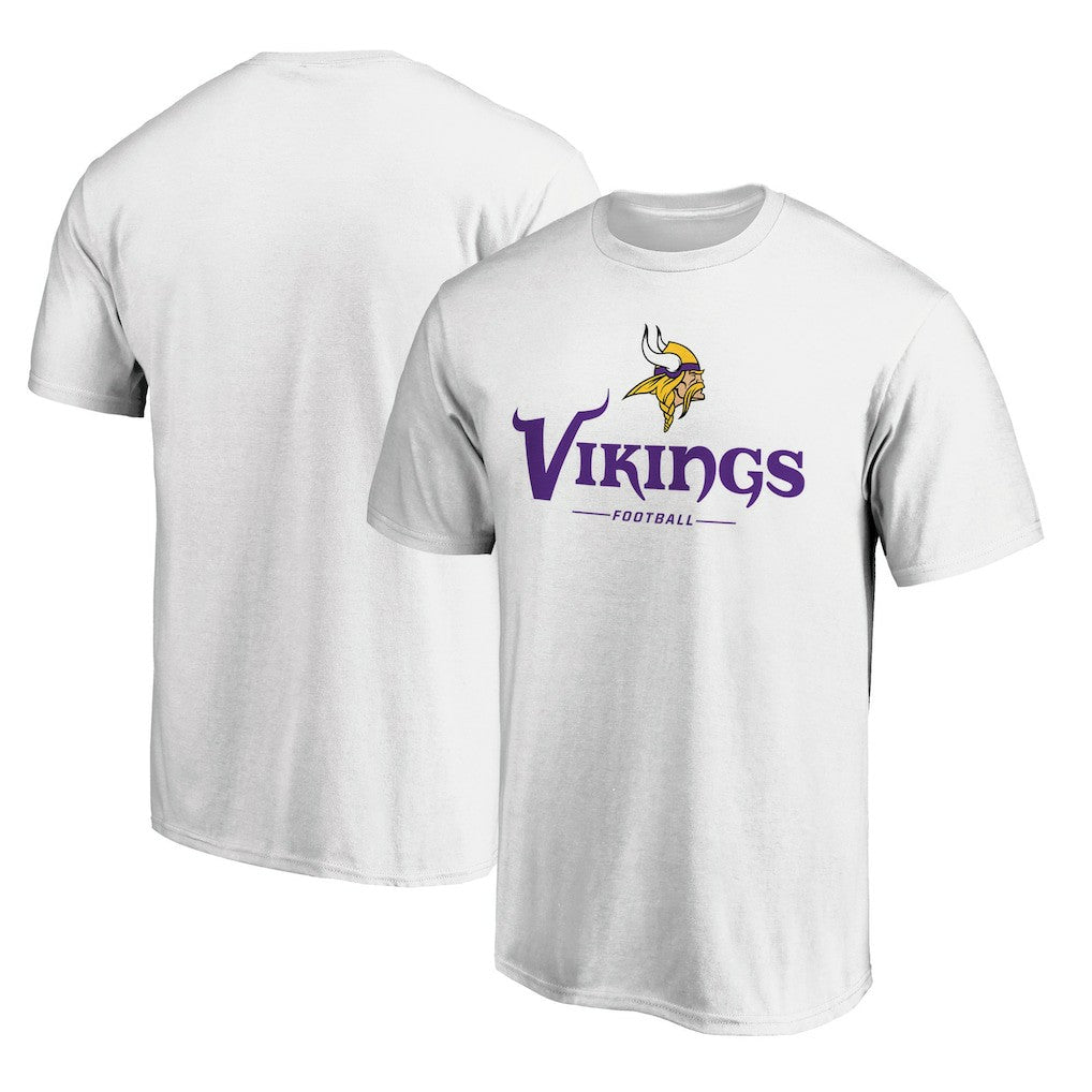 Minnesota Vikings Logo Team Lockup T-Shirt White