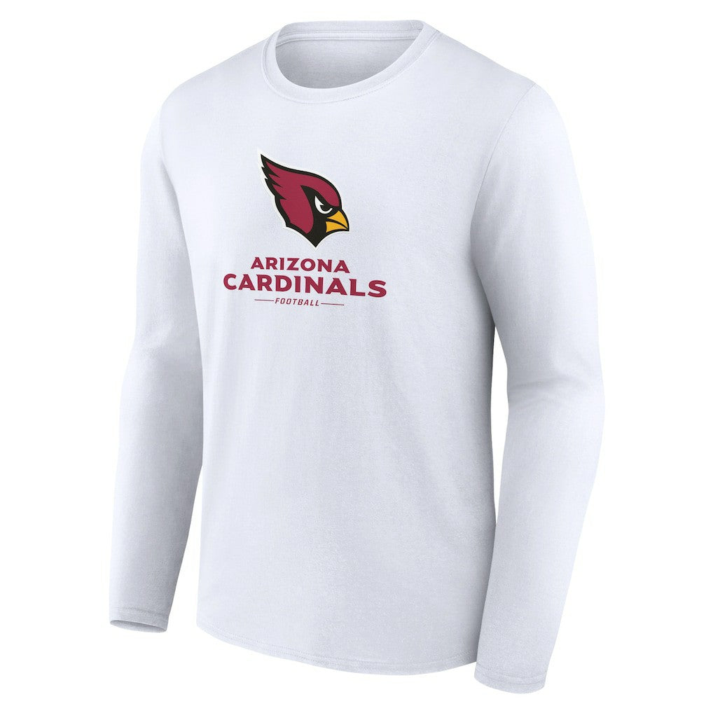 Arizona Cardinals Logo Team Lockup Long Sleeve T-Shirt White