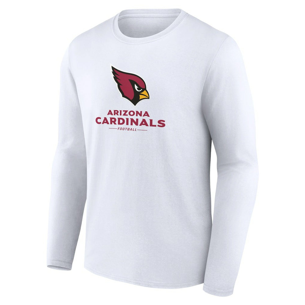 Arizona Cardinals Logo Team Lockup Long Sleeve T-Shirt White
