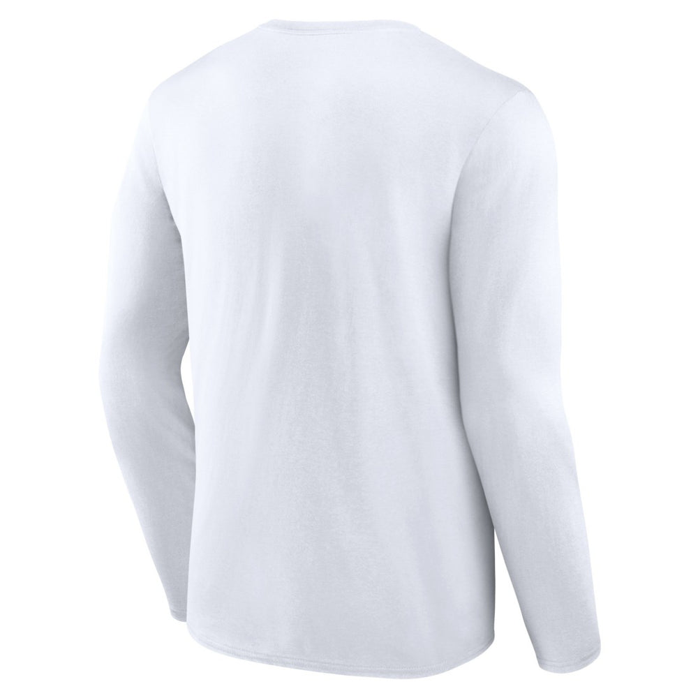 Detroit Lions Logo Team Lockup Long Sleeve T-Shirt White