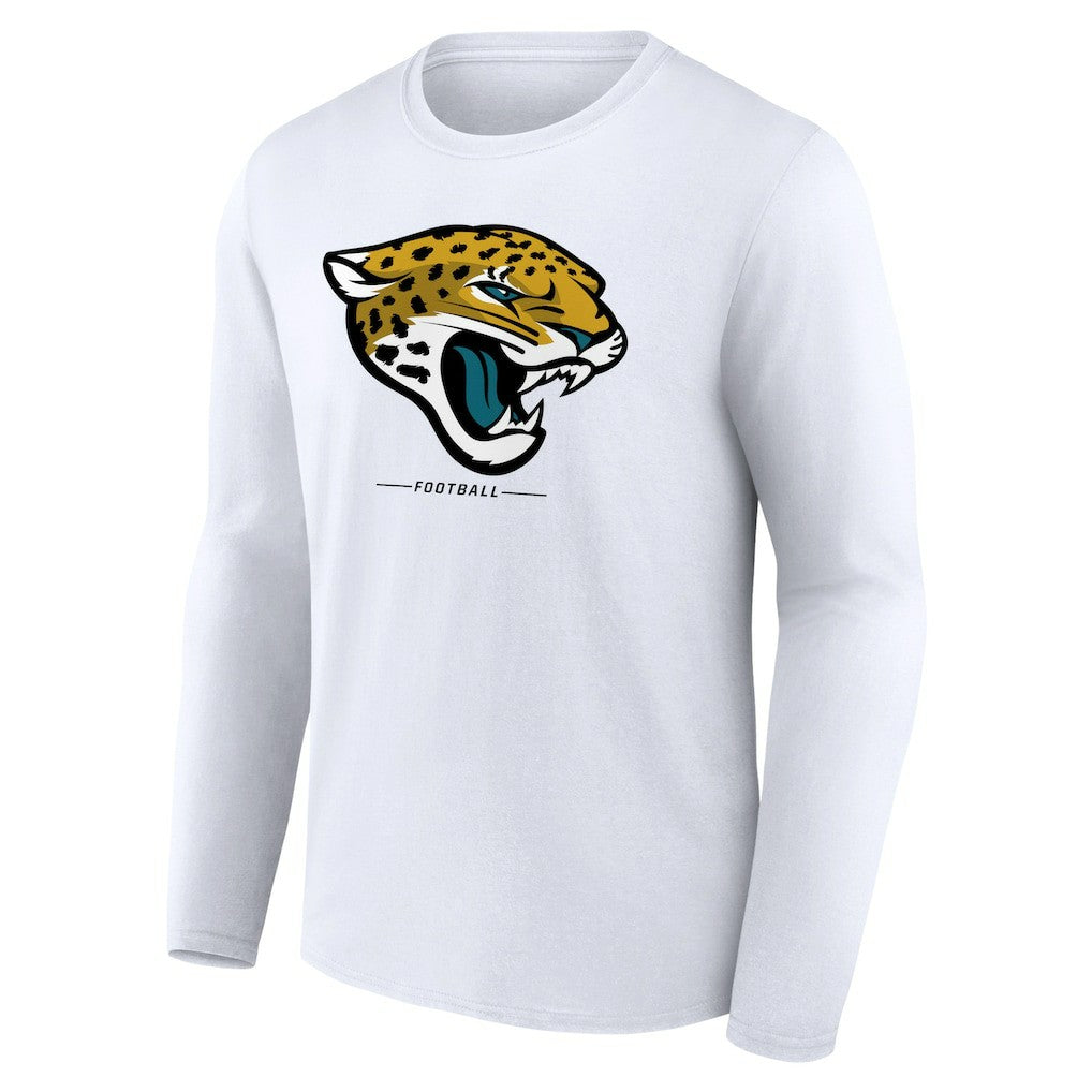 Jacksonville Jaguars Logo Team Lockup Long Sleeve T-Shirt White