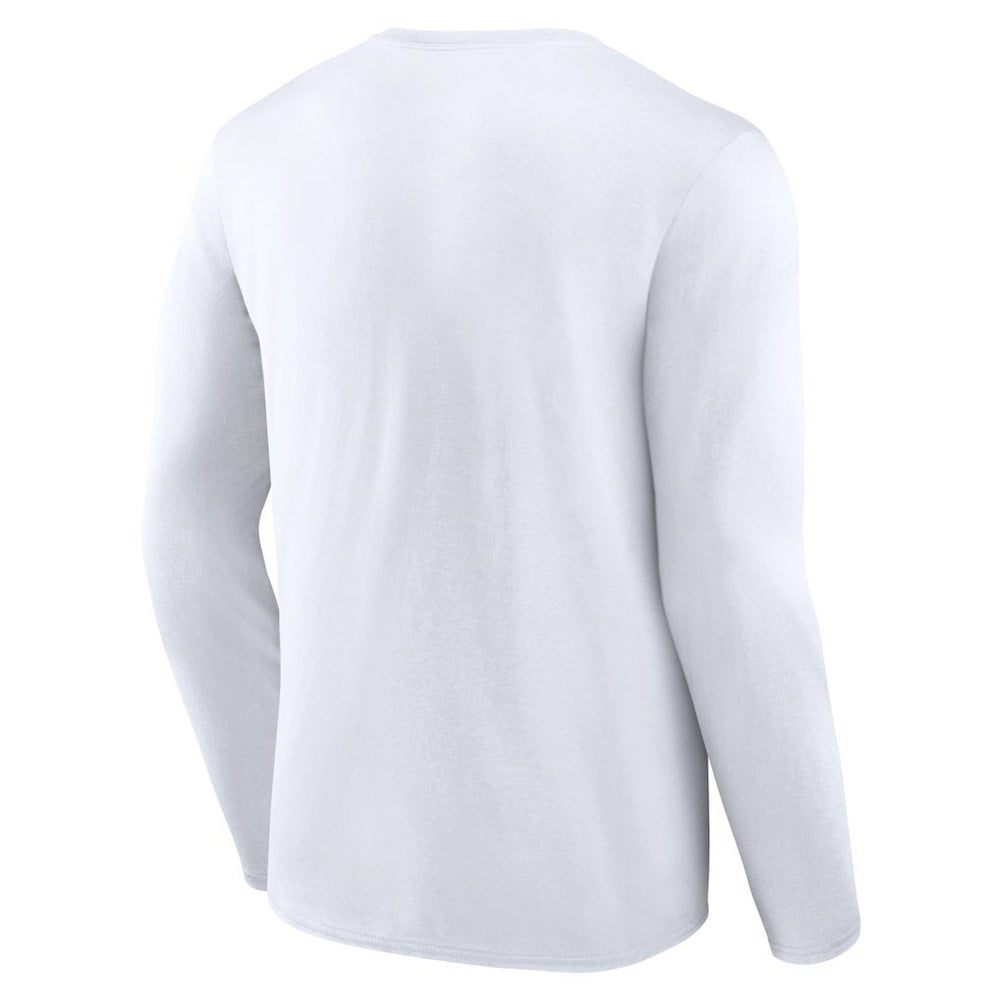 Miami Dolphins Logo Team Lockup Long Sleeve T-Shirt White