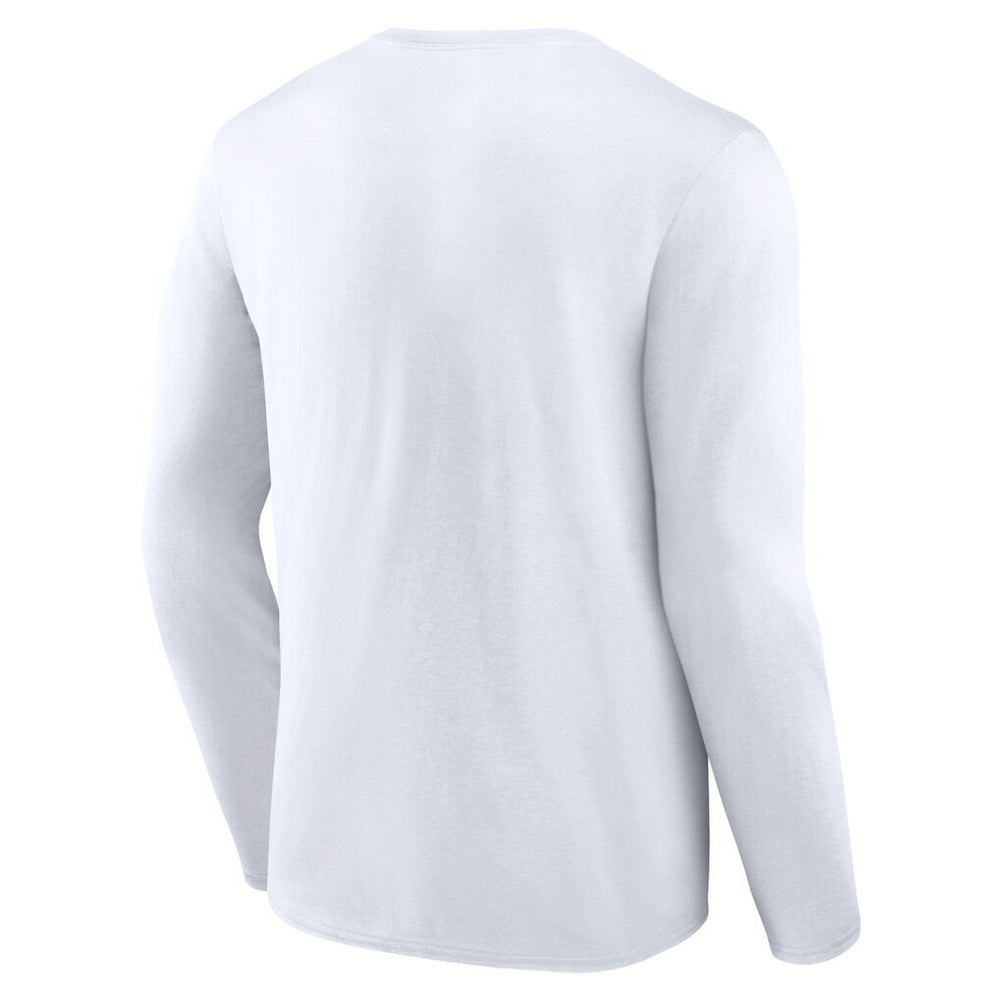 New Orleans Saints Logo Team Lockup Long Sleeve T-Shirt White