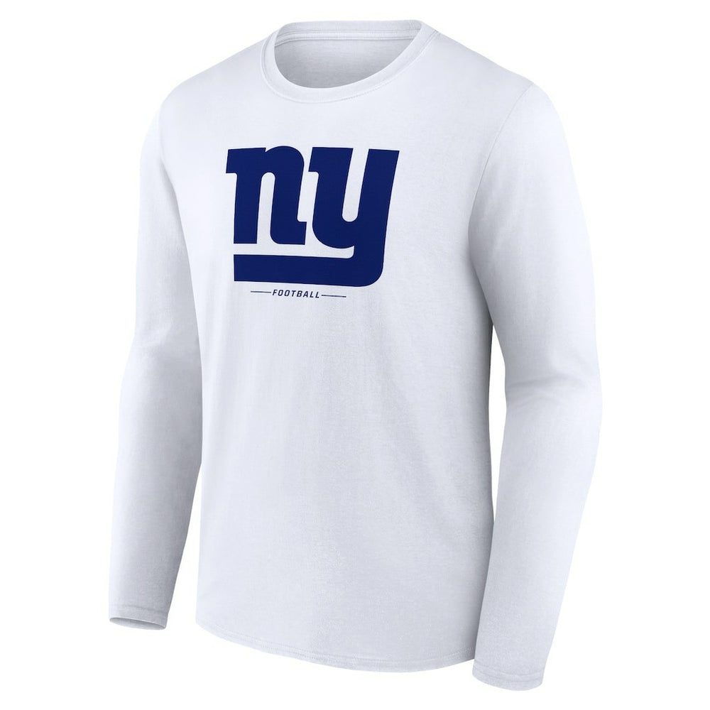New York Giants Logo Team Lockup Long Sleeve T-Shirt White