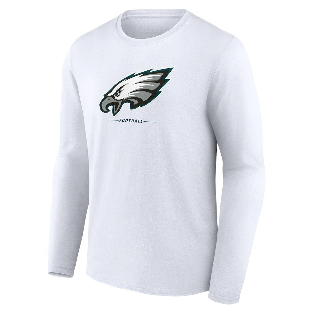 Philadelphia Eagles Logo Team Lockup Long Sleeve T-Shirt White