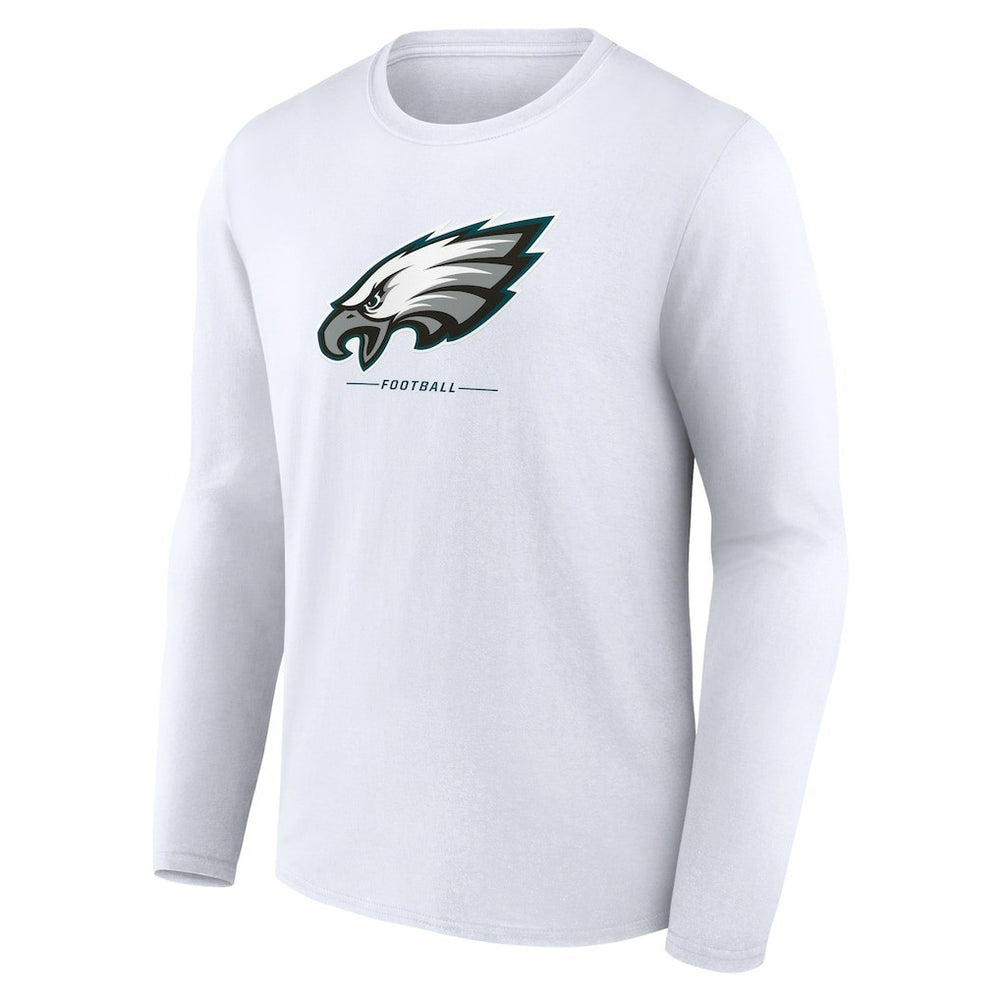 Philadelphia Eagles Logo Team Lockup Long Sleeve T-Shirt White