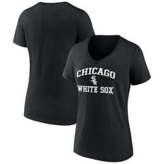Chicago White Sox Women's Heart and Soul V-Neck T-Shirt - Black - MLB on Sale
