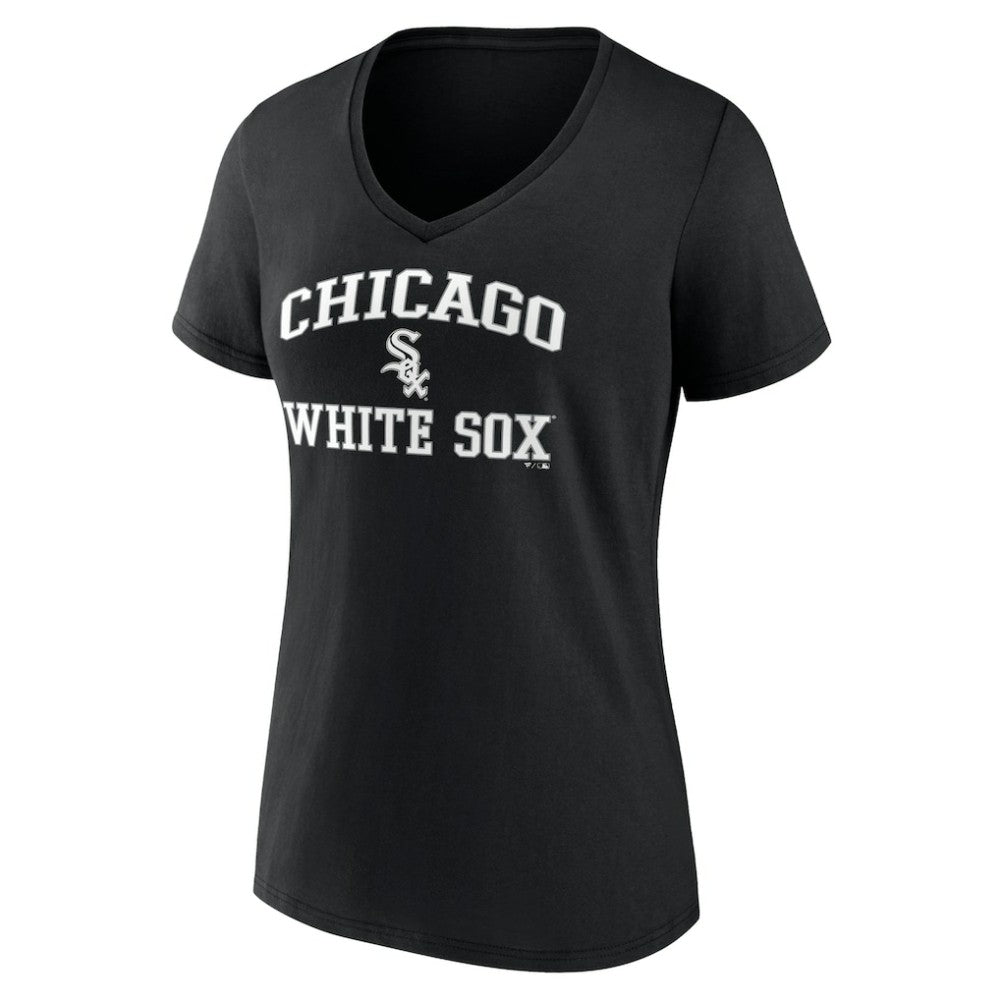 Chicago White Sox Women's Heart and Soul V-Neck T-Shirt - Black - MLB on Sale