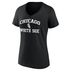Chicago White Sox Women's Heart and Soul V-Neck T-Shirt - Black - MLB on Sale