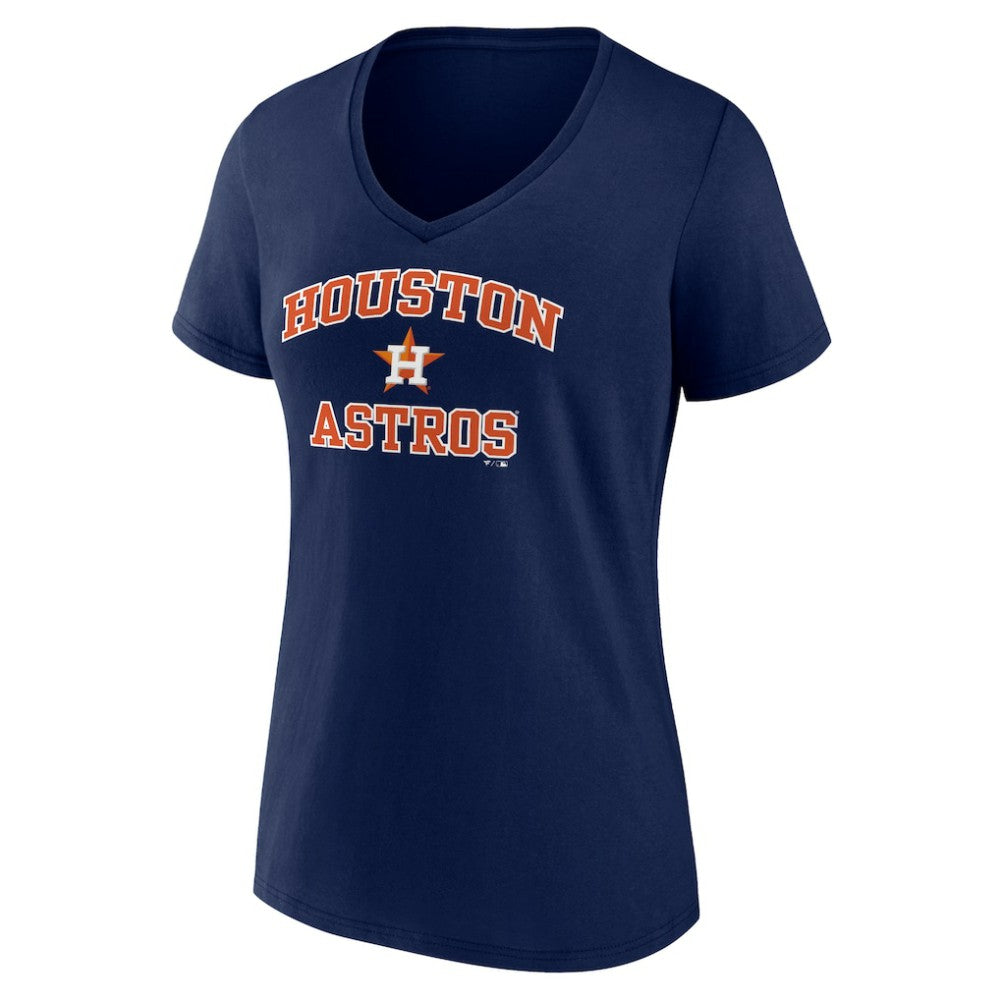 Houston Astros Women's Heart and Soul V-Neck T-Shirt - Navy - MLB Online