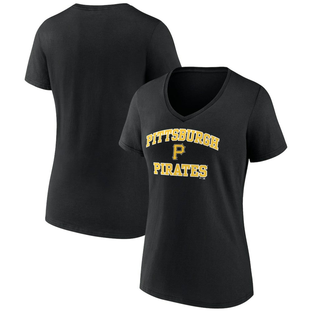 Pittsburgh Pirates Women's Heart and Soul V-Neck T-Shirt - Black - MLB Online