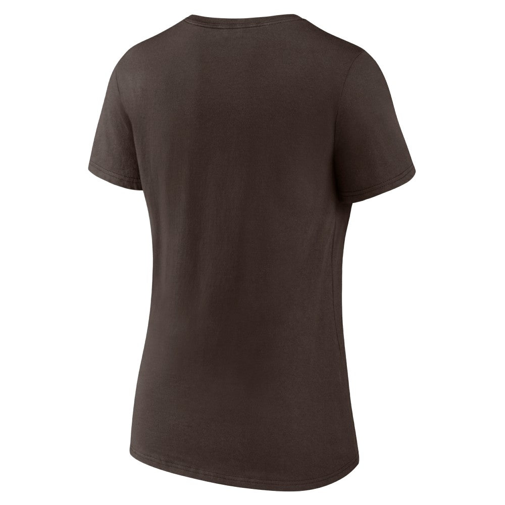 San Diego Padres Women's Heart and Soul V-Neck T-Shirt - Brown - MLB on Sale