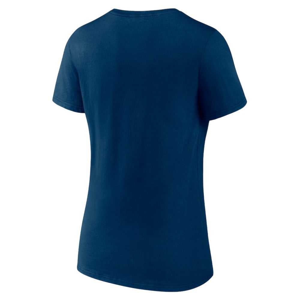 Seattle Mariners Women's Heart and Soul V-Neck T-Shirt - Navy - MLB on Sale