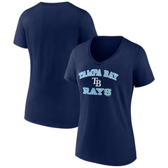 Tampa Bay Rays Women's Heart and Soul V-Neck T-Shirt - Navy - MLB Online