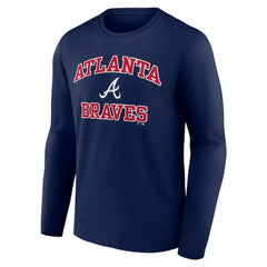 Atlanta Braves Heart and Soul Long Sleeve T-Shirt - Navy - MLB Lifestyle