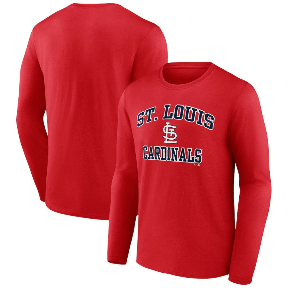 St. Louis Cardinals Heart and Soul Long Sleeve T-Shirt - Red - MLB Lifestyle