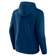 Chicago Bears Logo Team Lockup Fitted Pullover Hoodie Navy