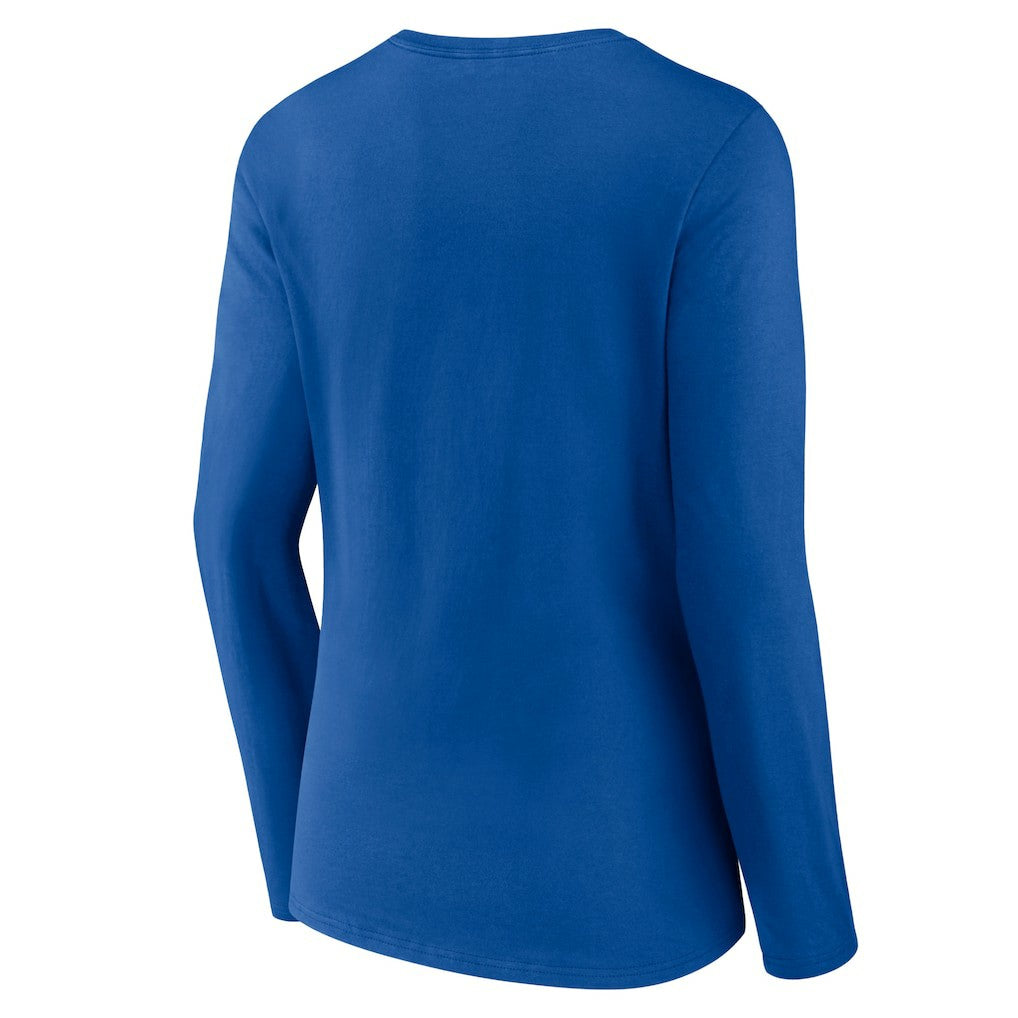 Indianapolis Colts Women's Logo Team Lockup Long Sleeve V-Neck T-Shirt Royal