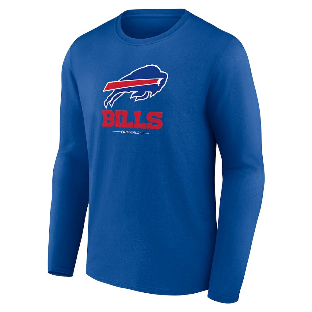 Buffalo Bills Logo Team Lockup Long Sleeve T-Shirt Royal