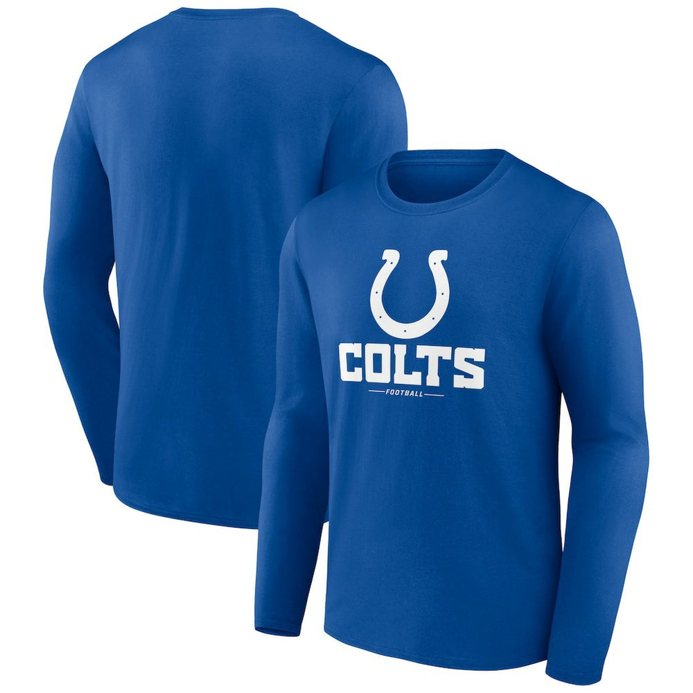 Indianapolis Colts Logo Team Lockup Long Sleeve T-Shirt Royal