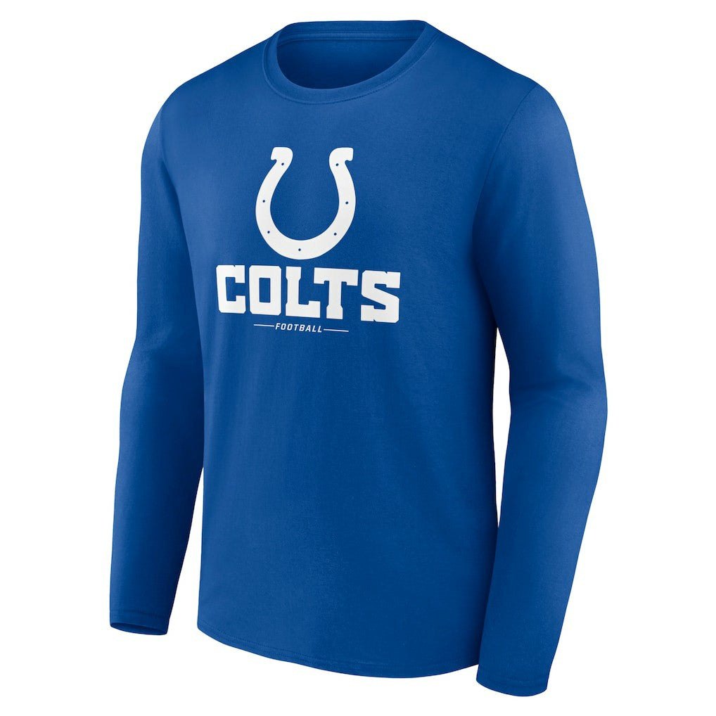 Indianapolis Colts Logo Team Lockup Long Sleeve T-Shirt Royal