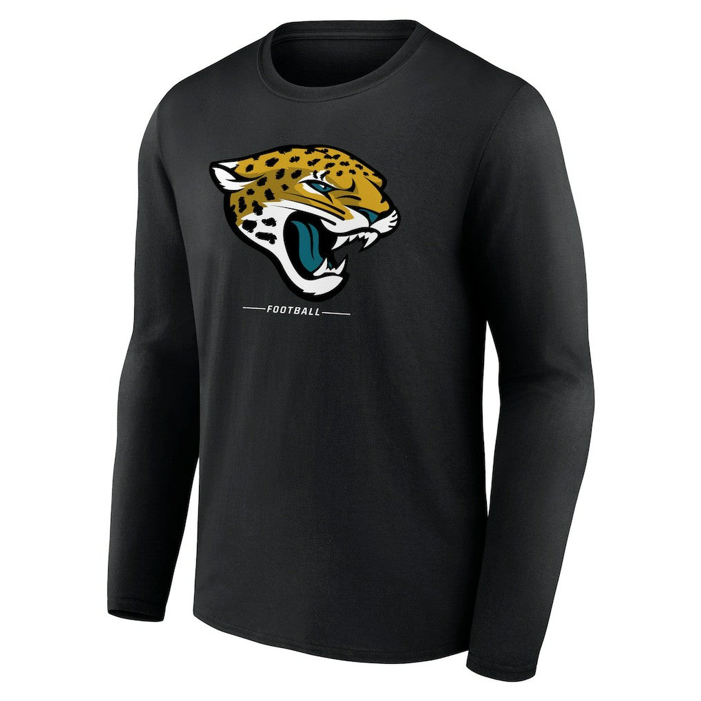 Jacksonville Jaguars Logo Team Lockup Long Sleeve T-Shirt Black