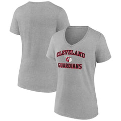 Cleveland Guardians Women's Heart and Soul V-Neck T-Shirt - Gray - MLB on Sale